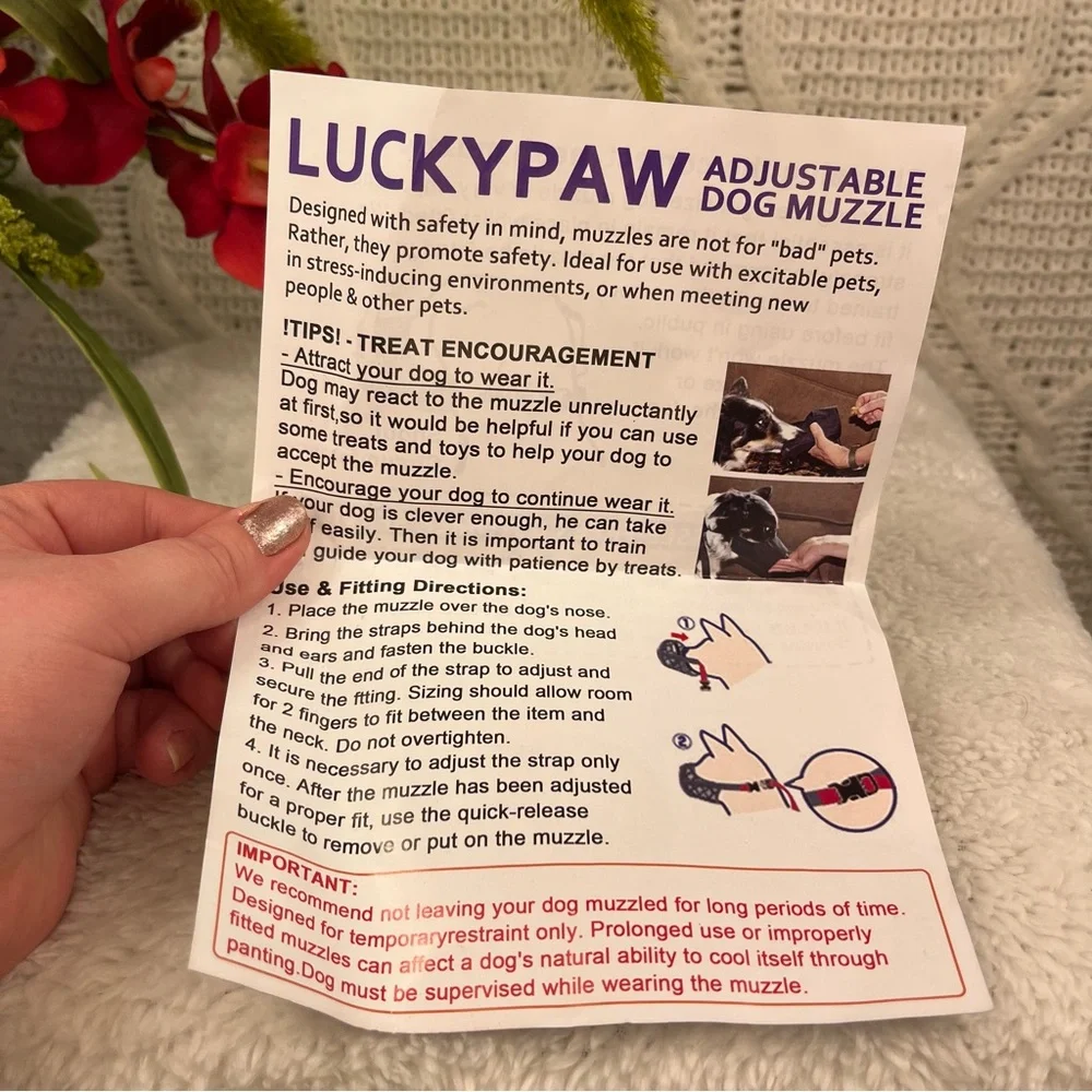 NWT LUCKYPAW |  Adjustable Mesh Dog‎ Muzzle